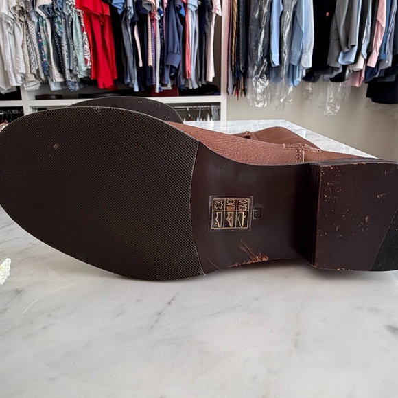 Preowned Tory Burch Brown Leather Knee-High Boots size 8 - Picture 5 of 11